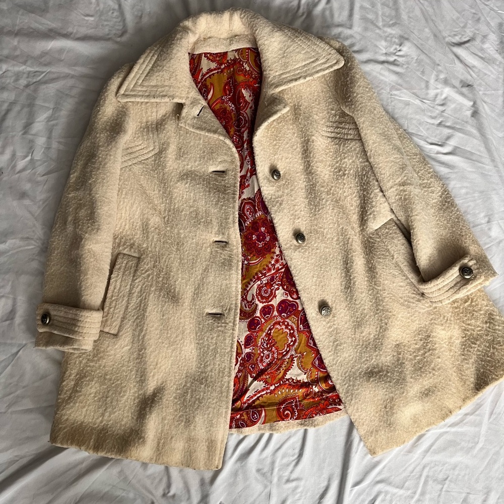 Vintage 1960’s swing coat wool small medium